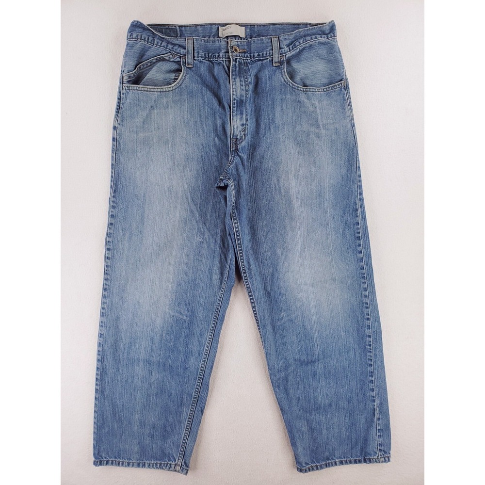 Vintage SilverTab Jeans Mens 36x30 Baggy‎ Wide Leg Y2K Grunge Hip Hop Skater 90s